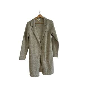 Monte’s Los Angeles Cardigan Open front blazer style marled grey size S